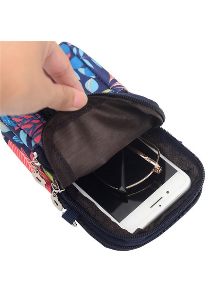 Kadın Mini Crossbody Çanta Çapraz Omuz Cep Telefonu Çantası Spor Açık Bayan Kol Çantası Eğlence Naylon Çanta 9X6X17 cm (Yurt Dışından) indirimleri
