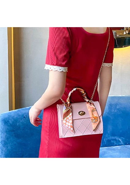 Bayanlar Niş Sevimli Zincir Messenger Çanta Bayan Moda Mini Pu Omuz Çantası Kahverengi (Yurt Dışından)