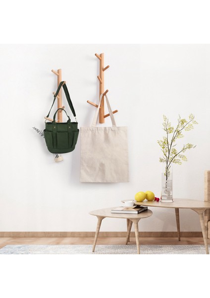 Moda Kanvas Pileli Çift Cep Tote Çanta Moda Omuz Çapraz Vücut Çanta (Yurt Dışından)