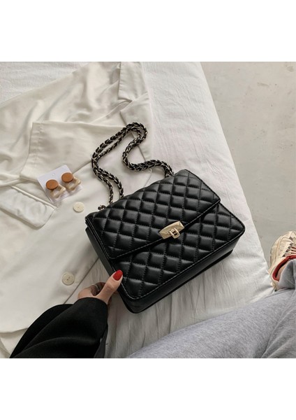 Omuz Çantası Kore Bayanlar Messenger Çanta Küçük Kare Çanta Messenger Çanta Kırmızı (Yurt Dışından) modelleri