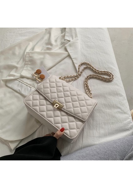 Omuz Çantası Kore Bayanlar Messenger Çanta Küçük Kare Çanta Messenger Çanta Kırmızı (Yurt Dışından) fırsatları