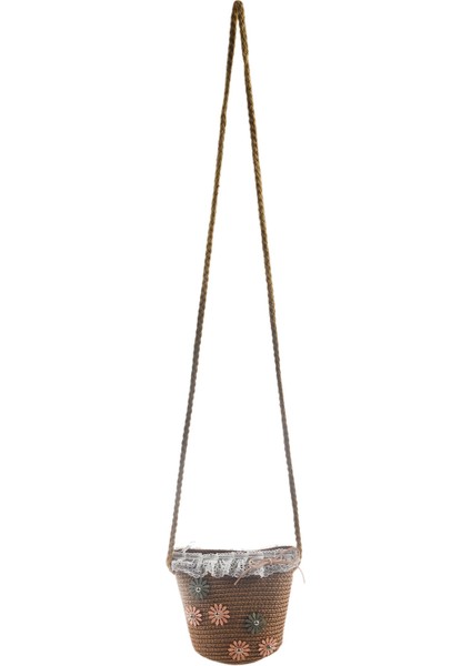 Kadın Çocuk Kız Çocuk Prenses Sevimli Omuz Çantası Çiçek Çanta Messenger Çanta Cüzdan Açık Sikke Çanta Yaz Plaj Çantası Açık Kahverengi (Yurt Dışından)