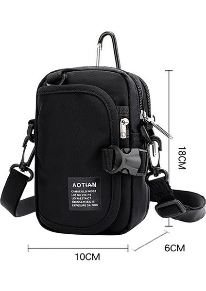 2x Aotıan Erkek Küçük Omuzdan Askili Çanta Su Geçirmez Taşınabilir Rahat Seyahat Kart Çantası Anti-Hırsızlık Erkek Mini Crossbody Çanta Siyah (Yurt Dışından) modelleri