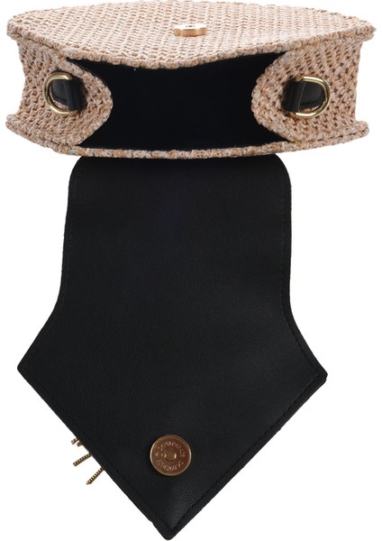 Saman Püskül Plaj Dokuma Kadın Çanta Altıgen Yaz Zincir Örgü Omuz Crossbody Küçük Çanta Messenger Siyah (Yurt Dışından) indirimleri