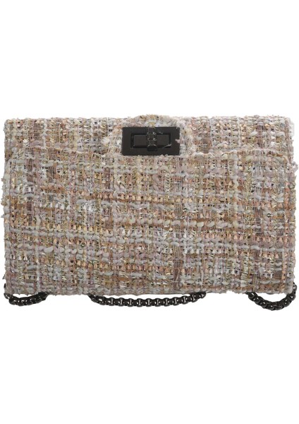 Yeni Trend Kadın Çanta Kare Paket Moda Omuz Çantası Kadın Bej (Yurt Dışından)