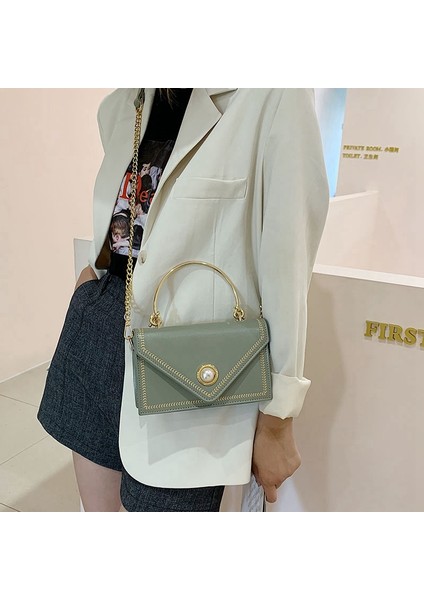 Moda Omuz Çantası Asılmış Kadın Çantası Rahat Inci Debriyaj Çanta Çanta Küçük Kare Çanta Beyaz (Yurt Dışından) fiyatları