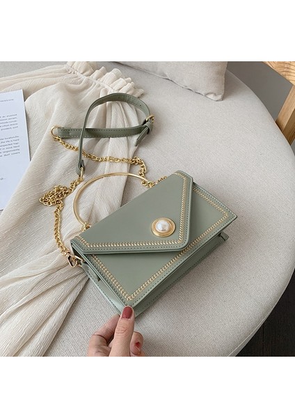 Moda Omuz Çantası Asılmış Kadın Çantası Rahat Inci Debriyaj Çanta Çanta Küçük Kare Çanta Beyaz (Yurt Dışından) fırsatları