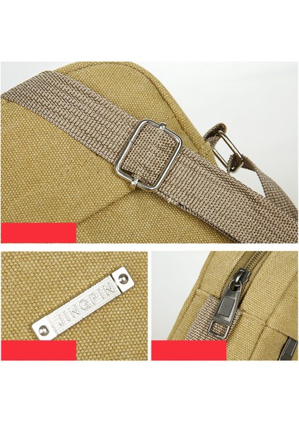 Erkek Çantası Omuz Çantası Rahat Kanvas Çanta Erkek Çantası Sırt Çantası Küçük Çanta Cep Telefonu Çantası - Siyah (Yurt Dışından) modelleri