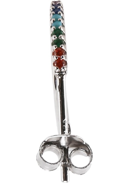 Gökkuşağı Saplama Küpe Renkli Zirkonya Basit Küpe Trendy Düğün Parti Takı Hediye (Yurt Dışından) modelleri