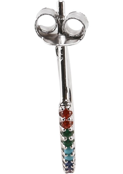 Gökkuşağı Saplama Küpe Renkli Zirkonya Basit Küpe Trendy Düğün Parti Takı Hediye (Yurt Dışından) indirimleri