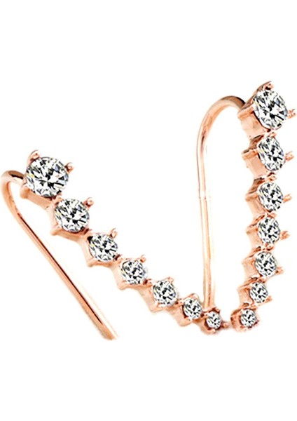 1 Çift Yeni Dört Saplama Küpe Küpe Takı Kadın Aksesuarları (Altın) (Yurt Dışından)