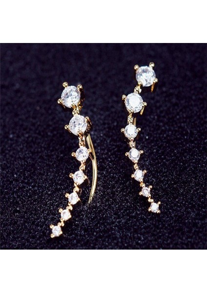 1 Çift Yeni Dört Saplama Küpe Küpe Takı Kadın Aksesuarları (Altın) (Yurt Dışından) modelleri