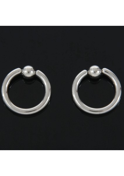 2 Çift Paslanmaz Çelik Esir Boncuk Küpeler Çember Bcr Çıtçıt Delici Takı Çelik Rengi, 8g(3.2mm) x 16MM (Yurt Dışından) indirimleri