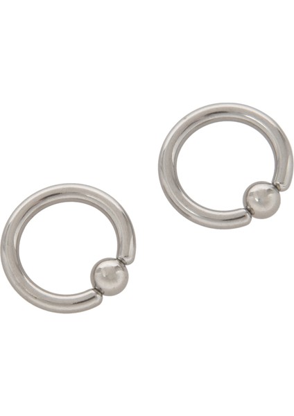 2 Çift Paslanmaz Çelik Esir Boncuk Küpeler Çember Bcr Çıtçıt Delici Takı Çelik Renk, 4G(5MM)X16MM (Yurt Dışından) fırsatları