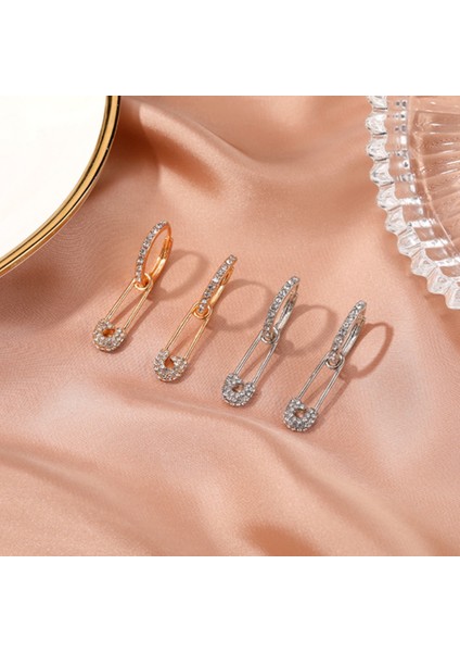 Mizaç Uzun Kavisli Pin Küpe Romantik Zarif Charm Kadın Küpe Sevgililer Günü Yıldönümü, Gümüş Renk (Yurt Dışından) fiyatları
