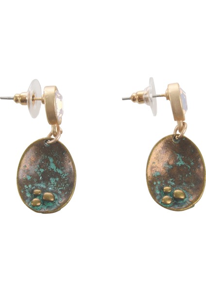 Vintage Damla Dangle Opal Küpe Kadınlar Için Kristal Geometrik Kolye Küpe (Yurt Dışından)