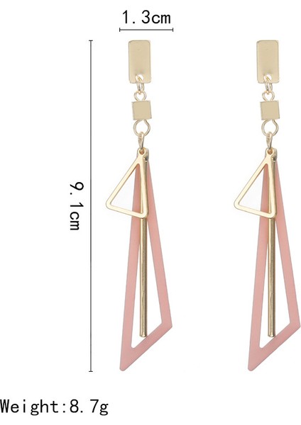 Yaratıcı Geometrik Üç Köşeli Küpe Basit ve Renkli Üç Köşeli Küpe 3 Çift (Yurt Dışından) fiyatları