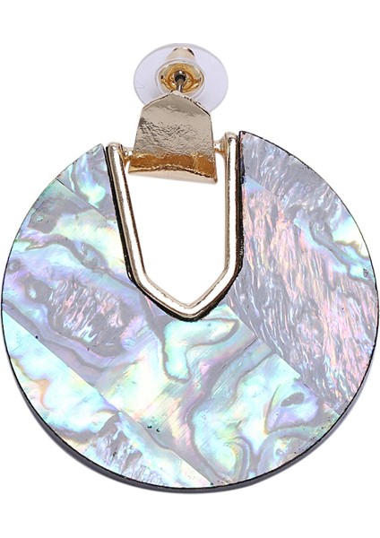Renkli Yuvarlak Dangle Küpe Kadınlar Için Benzersiz Tasarım U Şekli Bildirimi Abalone Kabuk Küpe Düğün Takı (Yurt Dışından) fırsatları