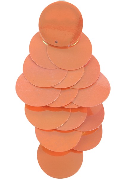 Plastik Levha Daire Payetler Uzun Püskül Kolye Küpe Balık Pulu Payet Saplama Küpe Turuncu (Yurt Dışından) indirimleri