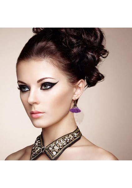 Bohemian Püskül Bildirimi Küpe Boho Etnik Uzun Saçaklı Küpe Kadınlar Için Damla Kulak Dings Yeni Charm Takı Aksesuarları Siyah (Yurt Dışından) modelleri