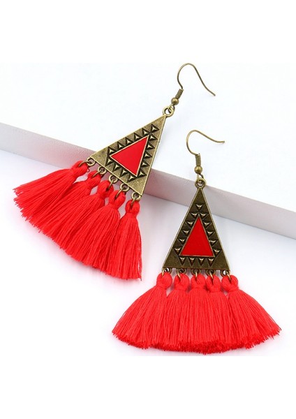 Bohemian Püskül Bildirimi Küpe Boho Etnik Uzun Saçaklı Küpe Kadınlar Için Damla Kulak Dings Yeni Charm Takı Aksesuarları Siyah (Yurt Dışından) fırsatları