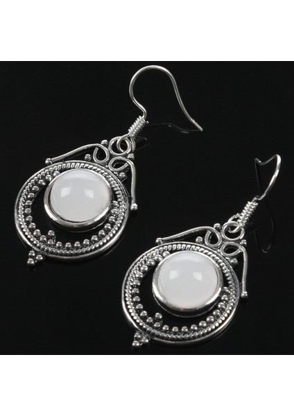1 Çift Gümüş Mermer Aytaşı Turkuaz Renkli Cam Kulak Damızlık Kanca Dangle Düğün Takısı Küpe Eardrop Kulak Aksesuarları #4 (Yurt Dışından) fırsatları