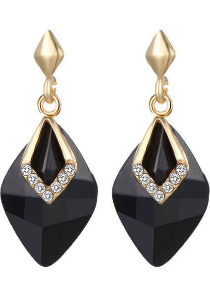 Moda Vintage Basit Küpe Geometrik Crystalr Damızlık Küpe Kadınlar Için Alaşım Küpe Klasik Güzel Takı (Yurt Dışından)