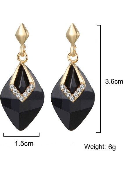 Moda Vintage Basit Küpe Geometrik Crystalr Damızlık Küpe Kadınlar Için Alaşım Küpe Klasik Güzel Takı (Yurt Dışından) fiyatları