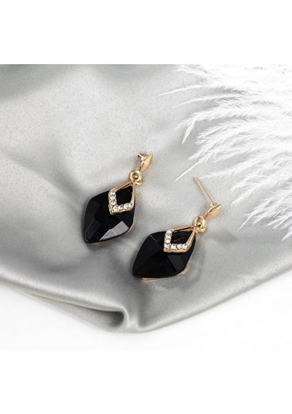 Moda Vintage Basit Küpe Geometrik Crystalr Damızlık Küpe Kadınlar Için Alaşım Küpe Klasik Güzel Takı (Yurt Dışından) modelleri