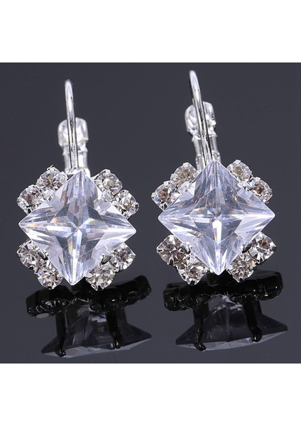 Moda Geometrik Taş Küpe Damızlık Moda Küpe Dıy Hediye Kız Için Beyaz (Yurt Dışından) fiyatları