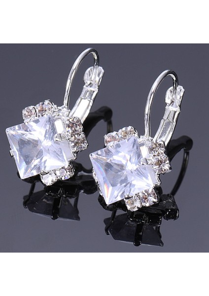 Moda Geometrik Taş Küpe Damızlık Moda Küpe Dıy Hediye Kız Için Beyaz (Yurt Dışından) modelleri