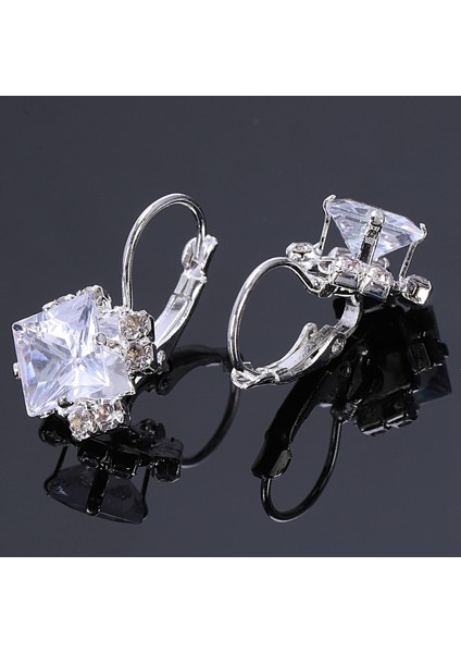 Moda Geometrik Taş Küpe Damızlık Moda Küpe Dıy Hediye Kız Için Beyaz (Yurt Dışından) indirimleri