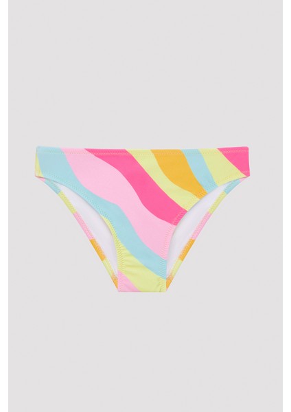 Kız Çocuk Unicorn One Shoulder Çok Renkli Bikini Takımı modelleri