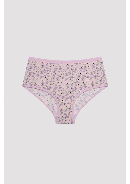 Retro Rose Yüksek Bel Çok Renkli 3lü Slip külot