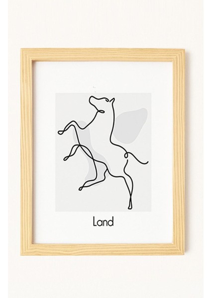 Bohem & Iskandinav Doğal Ahşap Çerçeveli 3'lü Tablo Seti modelleri