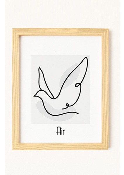 Bohem & Iskandinav Doğal Ahşap Çerçeveli 3'lü Tablo Seti indirimleri