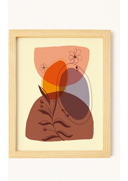 Bohem & Iskandinav Doğal Ahşap Çerçeveli 3'lü Tablo Seti indirimleri