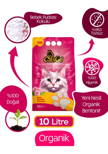 Bebek Pudralı Premium Kedi Kumu 10 lt