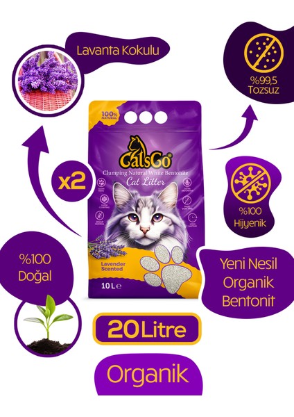 Lavantalı Premium Kedi Kumu 20 LT