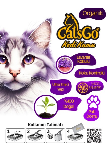 Lavantalı Premium Kedi Kumu 20 LT