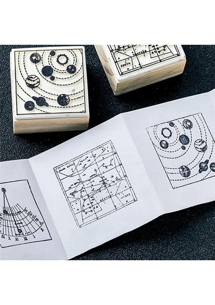 Güneş Saati Tarzı Yeni Sıcak Satış Dıy Fotoğraf Albümü Kartı Dekorasyon Zanaat Ahşap Lastik Damga Oyuncak Geometrik Gök Serisi Kutuları Ahşap Damga Karalama Defteri (Yurt Dışından) fiyatları