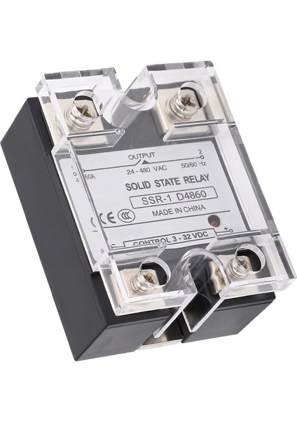 Ssr, Abs Muhafaza Düşük Parazit 24-480V Ac 60A Çıkış 3-32V Dc Giriş Kontrol Için Ev Katı Hal Rölesi (Yurt Dışından)