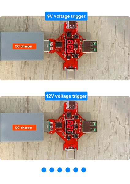 2'si 1 Arada Qc2.0 3.0 Pd2.0 3.0 5V 9V 12V 20V Protokol Hızlı Şarj Tetikleyici Tuzak Tetikleyici Voltmetre (Yurt Dışından)