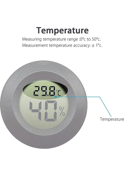 5'li Paket Higrometre Termometre Dijital LCD Monitör Nem Ölçer Ölçer Nemlendiriciler Nem Alma Cihazları Gre (Yurt Dışından)