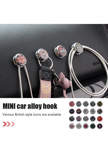 No.28 Beden Araba Klipleri USB Kablo Düzenleyici Depolama Araba Kancası Araba Sticker Raptiye Koltuk Arka Kanca Bmw Mını Cooper F54 F55 F56 F60 R56 R60 (Yurt Dışından)