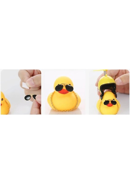 No.2 Boyutu Araba Süsleri Sevimli Küçük Sarı Ördek Kask Pervane Rüzgarlık Ördek Sıkmak Ses Iç Dekorasyon Çocuk Çocuk Hediye (Yurt Dışından) modelleri