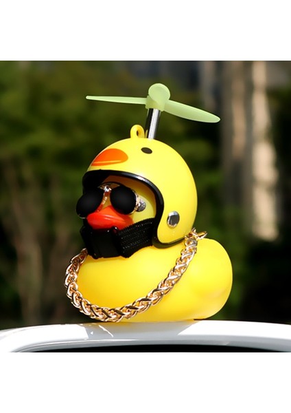 No.6 Boyutu Araba Süsleri Sevimli Küçük Sarı Ördek Kask Pervane Rüzgarlık Ördek Sıkmak Ses Iç Dekorasyon Çocuk Çocuk Hediye (Yurt Dışından)