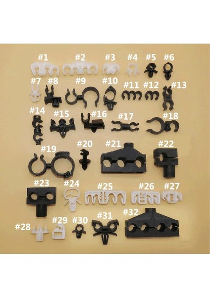 10 Adet No.15 Otomobil Kabloları Hava Tüpü Kelepçe Naylon Plastik Petrol Boru Hattı Ayırma Sabit Taban Araba Kaput Dikme Prop Çubuk Tutucu Klip (Yurt Dışından)