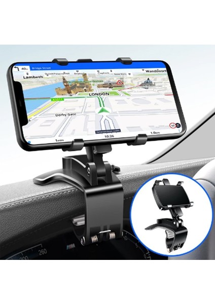 Turuncu Pano Araç Telefonu Desteği 360 Derece Cep Telefonu Standları Dikiz Aynası Güneşlik Arabada Gps Navigasyon Desteği (Yurt Dışından)