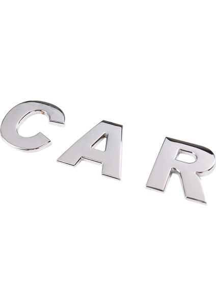 R Stili Siyah 3D Metal Alfabe Gümüş Rozet Krom Gümüş Harfler Sayılar Logo Araba Çıkartmaları Otomobiller Araba Aksesuarları Çıkartmaları Dekorasyon (Yurt Dışından) fırsatları